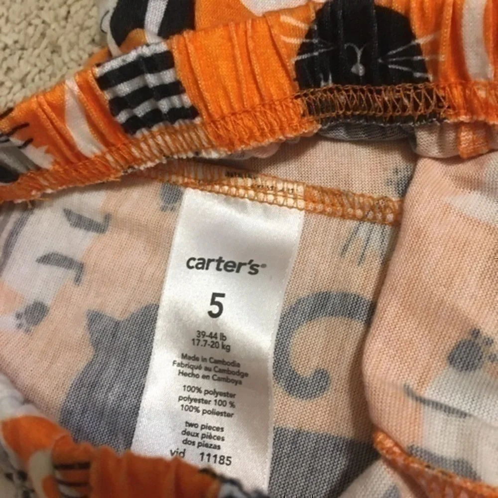Carters Girls size 5 cat pajama bottoms NWOT